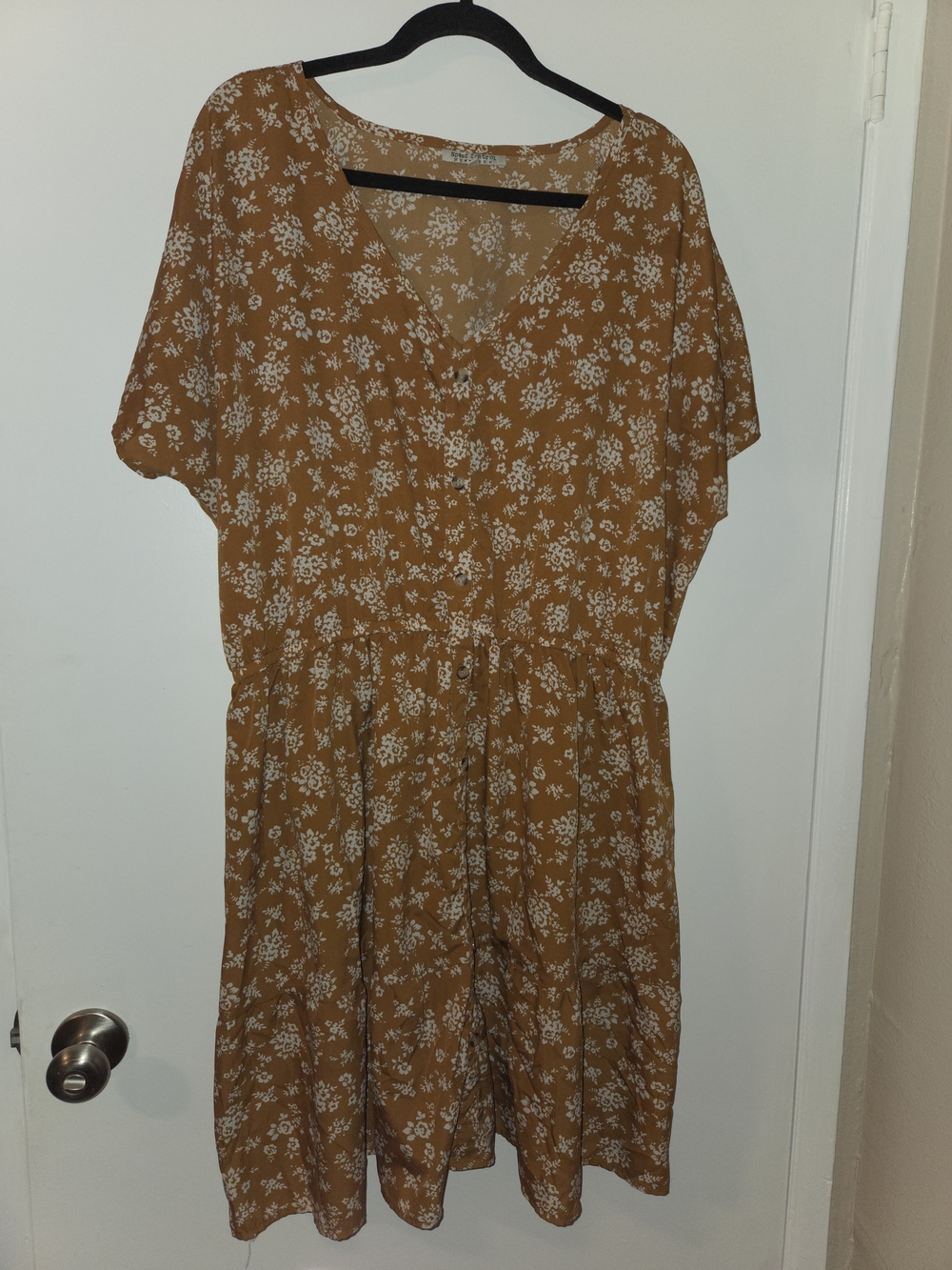 Speed Control Mustard Floral Midi Dress